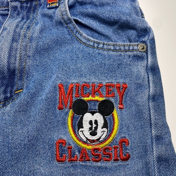 Vintage Kids Mickey & Co Embroidered Denim Jeans Size 6 Unisex - Picture 3 of 10